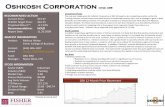 Oshkosh Corporation - Fisher College of Business Fall Overview Oshkosh Corporation Oshkosh Corp. is a designer, manufacturer and marketer of a range of specialty vehicles and vehicle