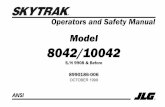 Model 8042/10042 - JLG Industries · PDF fileModel 8042/10042 S/N 9908 & Before 8990186-006 OCTOBER 1999 ... OPERATE THIS VEHICLE ON A WORK SITE. ... before operating the vehicle in