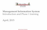 Management Information System - School Education, …schooleducationharyana.gov.in/downloads_pdf/MIS/MISOverview1.pdf · Management Information System Introduction and Phase 1 training