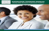SUPERVISOR TRAINING MANUAL - MINES and · PDF fileIndicators of Declining Job Performance ... • Recognize the indicators of a job performance problem; ... Supervisor Training Manual