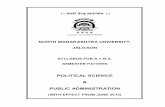 SEMESTER PATTERN - Muktainagarsmcollege.in/slb/ba/2014-15 S.Y.B.A. Political ScienceandPublic... · NORTH MAHARASHTRA UNIVERSITY, JALGAON Syllabus for S. Y. B. A. (Semester Pattern)