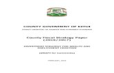 COUNTY GOVENMENT OF KITUI - …kebudgetdocs.ipfkenya.or.ke/docs/Kitui County/2016-2017/CFSP_2016... · Further Entrenching devolution to the decentralized ... Key Development Projects