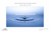 Sustainable Desalination SUSTAINABLE DESALINATIONworldwatertechinnovation.com/wp-content/uploads/2017/02/World... · SUSTAINABLE DESALINATION Sustainable Desalination ... only contribution