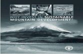 WHY INVEST IN SUSTAINABLE MOUNTAIN · PDF fileWhy invest in sustainable mountain development?i Mountain people, who are among the world’s poorest and hungriest, are key to maintaining