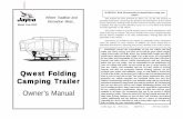 Owner’s Manual Camping est F rolding ailer - Jayco, Inc · PDF fileclubs offer driving seminars as part of their club activities. ... Canopy Setup ... Air Conditioner (Option