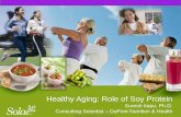 Healthy Aging: Role of Soy Protein - Nutra India · PDF fileAmitabh Bachchan Born 1942 Madhuri Dixit ... Data summarized from studies using soy protein isolate to dairy protein Adapted