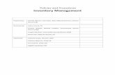 Policies and Procedures Inventory Management - unfpa.org · PDF filePolicies and Procedures Inventory Management Prepared by: Daniele Alesani, Tsitsi Soko, Alina Abdurahmanovic, Finance