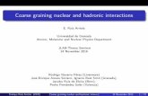 Coarse graining nuclear and hadronic interactions · PDF fileFUNDAMENTAL VS EFFECTIVE FORCES Enrique Ruiz Arriola (UGR) Coarse graining nuclear and hadronic interactions 14 November
