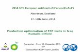 2014 SPE European Artificial Lift Forum (EuALF) Aberdeen ... · PDF file2014 SPE European Artificial Lift Forum (EuALF) Aberdeen, Scotland 17–18th June, 2014 Production optimization