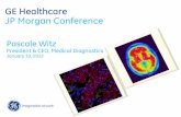 GE Healthcare JP Morgan  · PDF fileGE Healthcare JP Morgan Conference Pascale Witz President & CEO, Medical Diagnostics January 10, 2012