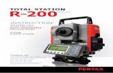 total station r-200 serIes - hrm.yildiz.edu.trhrm.yildiz.edu.tr/images/files/PentaxTotalStation_KullanımKlavuzu... · Total Station R-200 series product which you have purchased