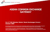 ASEAN COMMON EXCHANGE GATEWAY - …panel... · ASEAN COMMON EXCHANGE GATEWAY ... This Presentation is provided for information purposes ... AGREE ON KEY OBJECTIVES AND PRINCIPLES