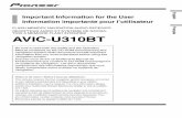 TION A MEMOIRE FLASH INTEGREE Français AVIC · PDF fileBoth documents include important information that you must understand before using this ... All copyrights to original unRAR