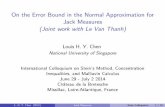 On the Error Bound in the Normal Approximation for Jack ... Partitions of positive integers Young diagram and Young Tableau Plancherel measure Normal approximation for Character Ratios