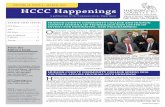 VOLUME 18, ISSUE 3 • MARCH 2016 HCCC Happenings 18, ISSUE 3 • MARCH 2016 HCCC Happenings A publication of the Communications Department INSIDE THIS ISSUE: From the Editor’s Desk