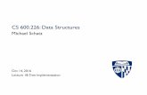 CS 600.226: Data Structures - Department of Computer · PDF file · 2016-10-17Each non-root node has at most 1 parent Node may have 0 or more ... How much taller is a binary tree