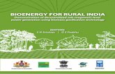 BIOENERGY FOR RURAL INDIA - Ministry of Environment ... · PDF fileBIOENERGY FOR RURAL INDIA EDITORS ... the development of biomass plantations through community . xvi ... rely on