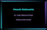 Muscle Relaxants - המרכז הרפואי הלל יפהhy.health.gov.il/_Uploads/dbsAttachedFiles/19(5).pdf · Muscle Relaxants Muscle relaxants are ... Non-depolarizing neuromuscular