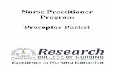 Nurse Practitioner Preceptor Packet - researchcollege.eduresearchcollege.edu/util/pdf/Nurse-Practitioner-Preceptor-Packet.pdf · Clinical Roles and Responsibilities ROLES AND RESPONSIBILITIES