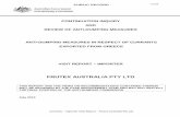 CONTINUATION INQUIRY AND REVIEW OF ANTI- DUMPING MEASURES ANTI-DUMPING MEASURES · PDF file · 2015-02-11REVIEW OF ANTI- DUMPING MEASURES . ANTI-DUMPING MEASURES IN RESPECT OF CURRANTS