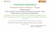 TERANGA DURABLE - Sustainable development · PDF filefor a tourism product respectful of sustainable development criterias. ... are in line with sustainable development's fundamentals