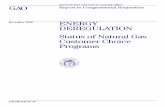ENERGY DEREGULATION: Status of Natural Gas · PDF fileDecember 1998 ENERGY DEREGULATION Status of Natural Gas Customer Choice ... (5) Local gas utilities control local distribution