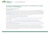 Food supplements and fortified foods: Further readinglabellingtraining.food.gov.uk/module7/FSA_FoodLabelling_Food... · Title: Food supplements and fortified foods: Further reading