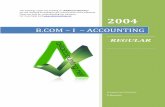 B.COM – I – ACCOUNTING · PDF fileFOR THE PERIOD OPENING 1 JANUARY 2004 ... (To reverse the accrued interest income) ... (To reverse the accrued interest expense)
