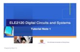 ELE2120 Digital Circuits and Systems - CUHK …qzhao/ELE2120_files/ELE2120_tuto1.pdf1s complement & 2s complement To do 1s complement for binary numbers, reverse “1” to be “0”