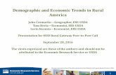 Demographic and Economic Trends in Rural … and Economic Trends in Rural ... Presentation for HUD Rural Gateway Peer-to-Peer Call ... Demographic and Economic Trends in Rural America