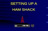 SETTING UP A HAM SHACK - On Line Ham Radio Class THREE MOST IMPORTANT THINGS • Location • Antenna • Equipment SET UP A HAM SHACK Hams foolishly spend a ton of money …