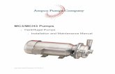 MC3/MCH3 Pumps - Ampco Pumps Company · PDF file · 2017-01-12Mechanical Seal ... other than the normal upright position as an air pocket may exist in the upright valve bonnet. ...