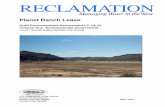 Planet Ranch Lease - Bureau of Reclamation · PDF filewater rights within Planet Ranch Lease area 3,418 acres of land included in Lease MBTA Migratory Bird Treaty Act ... (Bill Williams