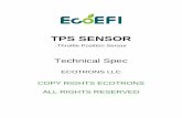 TPS SENSOR - Fuel injection TPS sensor technical spec...TPS Sensor technical spec-V1.3.4 1 Copy rights ECOTRONS LLC 1 Characteristic General description This throttle position sensor