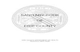 SANITARY CODE OF ERIE  · PDF fileSANITARY CODE . OF . ERIE COUNTY . ... SMOKING IN PUBLIC PLACES (Deleted July 2000) ARTICLE XXII . ... the officer to whom directed,