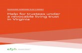 Help for trustees under a revocable living trust in Virginia · PDF fileHELP FOR TRUSTEES UNDER A REVOCABLE LIVING TRUST 1 About the Consumer Financial Protection Bureau The Consumer
