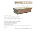 Toy / Blanket Chest - MLCS Woodworking · PDF fileToy / Blanket Chest Router bits used: ... piece of scrap wood placed between the clamp and ... Flip the box upside down and center