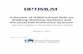 A Review of OSHA’s Final Rule on Walking-Working … Resources/OSHAs... · In 1994, OSHA published a final rule revising subpart I, which added new general provisions requiring