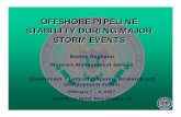 OFFSHORE PIPELINE STABILITY DURING MAJOR STORM · PDF fileOFFSHORE PIPELINE STABILITY DURING MAJOR STORM EVENTS ... Pipeline On-Bottom Stability ... ¾Slope failure (mudslide) Historic