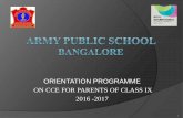 ON CCE FOR PARENTS OF CLASS IX 2016 -2017 3 (10) FA 4 (10) SA 2 (30) 100 ... question paper comes from the CBSE board for both IX & X. ... (2) School based: 10th March Class IX: ...