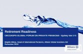 Main presentation title - OECD. · PDF fileRetirement Readiness OECD/IOPS GLOBAL FORUM ON PRIVATE PENSIONS - Sydney Nov 2-3 Brigitte Miksa, Head of International Pensions, Allianz