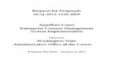 Request for Proposals ACQ-2012-1126-RFP Appellate … RFP Main Document...1.40 TRAVEL, HOTEL, ... MANAGEMENT PROPOSAL ... Enterprise Content Management System (ECMS) and the services
