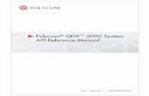 Polycom QDX 6000 System API Reference Manualsupport.polycom.com/global/documents/support/setup_maintenance/... · iii About This Guide The Polycom QDX 6000 System API Reference Manual