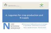 A. Legumes for crop production and N supply - Externwebbenakkonferens.slu.se/nitrogenworkshop/wp-content/uploads/sites/18/... · From our workshop on legumes ... natural abundance