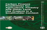 Carbon Finance Possibilities for Agriculture, Forestry … ·  · 2017-11-27carbon finance possibilities for agriculture, ... the background for carbon finance and carbon credits