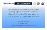 Plug Play System to Electrical Power System Efficiency 1U ...space.uah.edu/Publications/CDW/2012_CubeSat... · Overall Electrical Power System Efficiency in 1U and 2U CubeSats Matt
