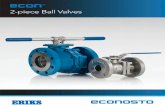 2-piece Ball Valves - ERIKS kogelkranen... · 2-piece Ball Valves. ... Nace. All stainless steel Econ Ball Valves comply . with NACE MR0175 as a standard. On ... (A 193-B7) 1.4301