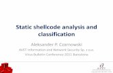 Static shellcode analysis and classification - Virus Bulletin · Static shellcode analysis and classification Aleksander P. Czarnowski AVET Information and Network Security Sp. z