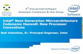 Intel Next Generation Microarchitecture Codename …ftp.software-sources.co.il/Processor_Architecture_Update-Bob...Intel® Next Generation Microarchitecture Codename Haswell: New Processor