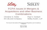 FCPA Issues in the Mergers & Acquisitions Context · FCPA Issues in Mergers & Acquisitions and other Business ... acquisition of Titan ... – Internal assessments, ...